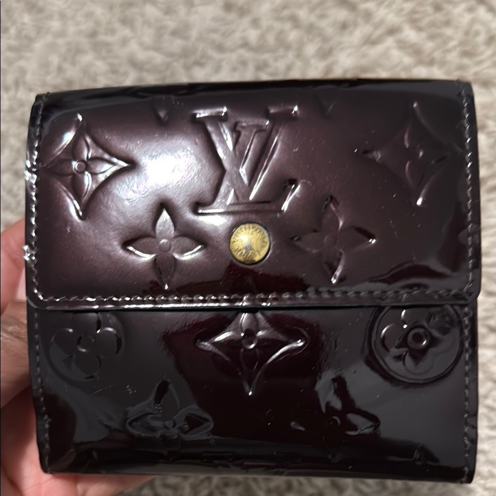 SOLD Louis Vuitton Dark Brown/Purple Monogram Wallet